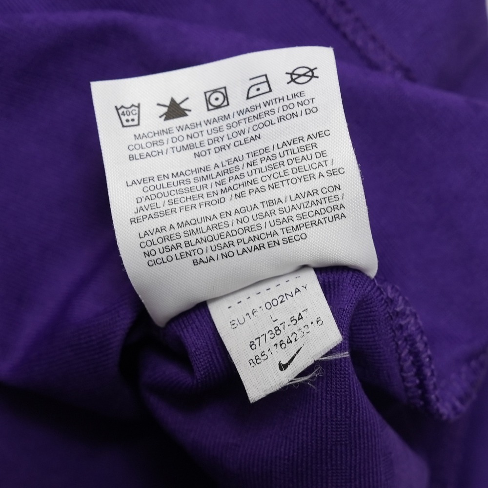 Nike Golf Dri-FIT Polo Shirt Mens Large Purple Swoosh Performance Golf - Picture 10 of 15
